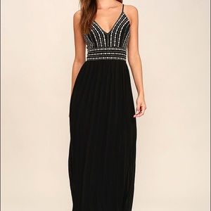 Lulu's Glamorous gala black formal dress sz. M