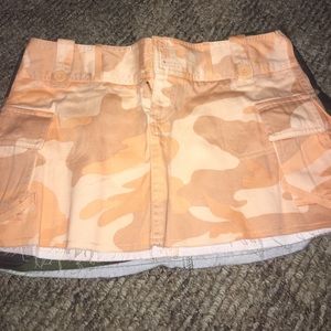 Orange camo skirt