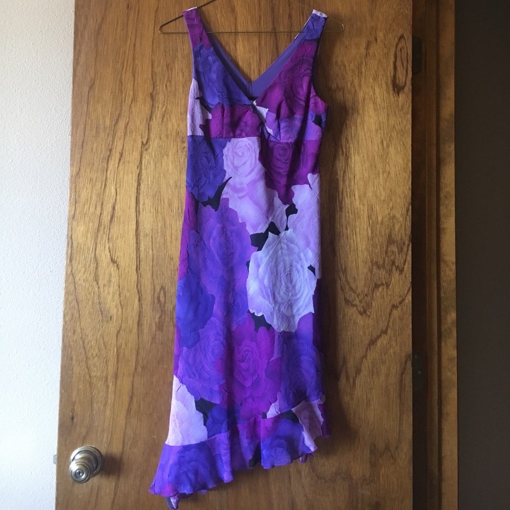 Purple flower High low dress