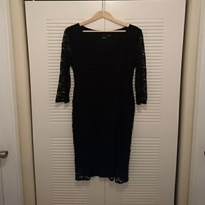 Asos curve black lace dress, size 16