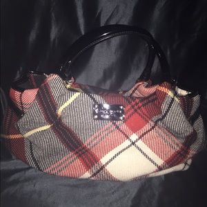 Kate Spade plaid and patent leather bag