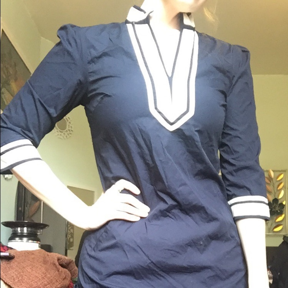 eShaki Navy and White Beach Cover Up!