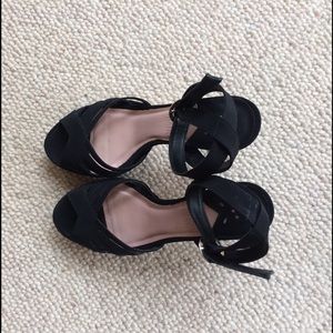 Arturo Chiang Black Silk Heels