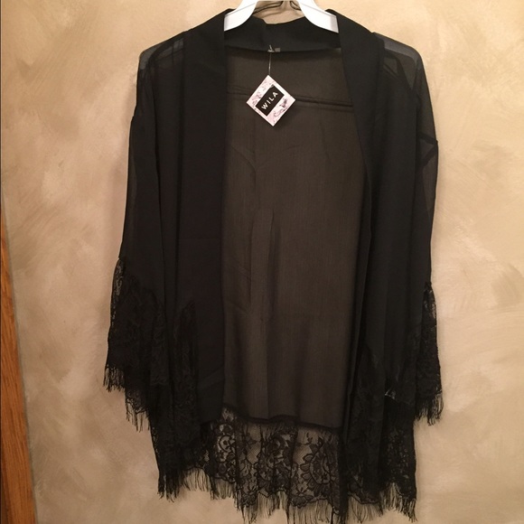 1 LEFT! ๐Black Lace Boho Kimono Sheer ๐ - Picture 3 of 5