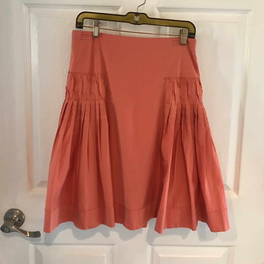 Peach Anthropologie skirt