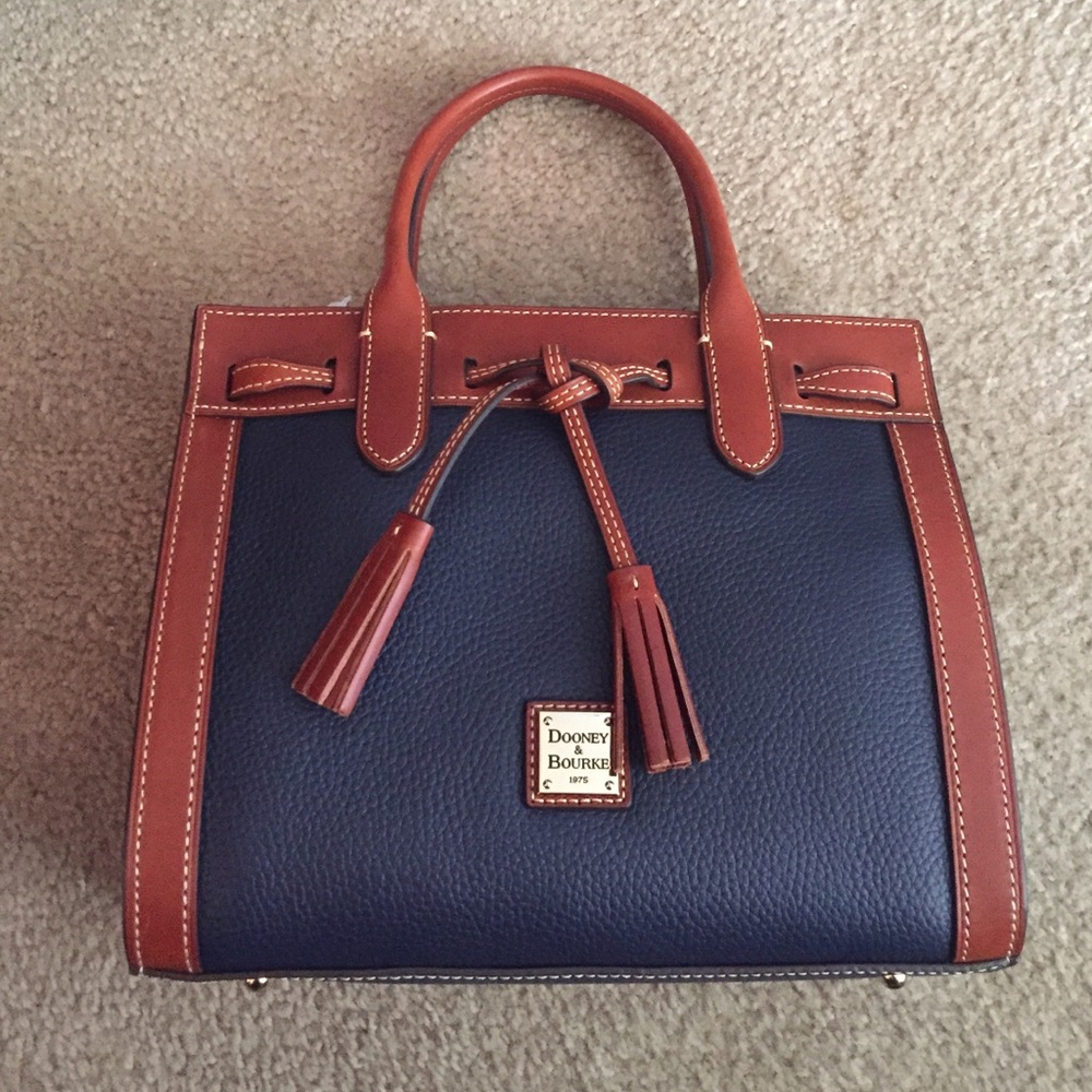 Dooney & Bourke navy and brown purse