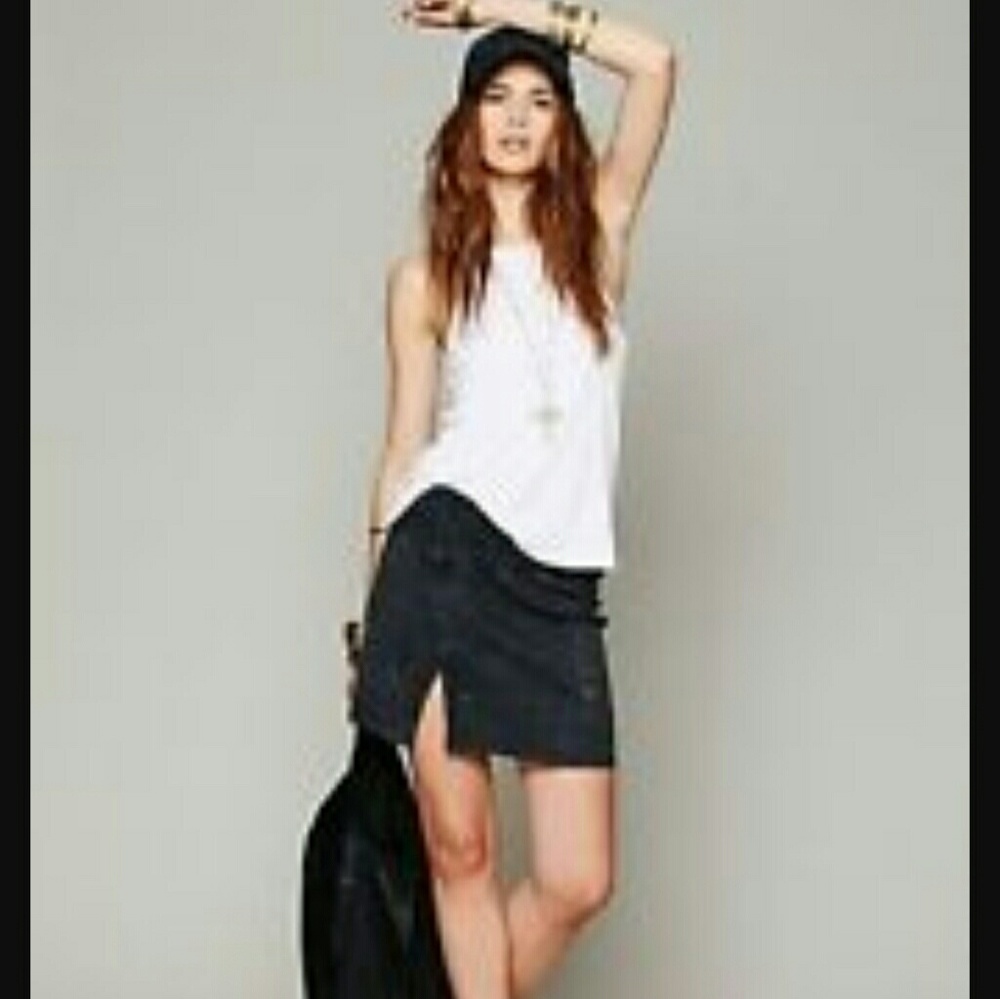 Free People We the Free Lightning Wrap Mini Skirt