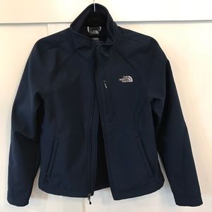 North Face women's soft shell navy jacket