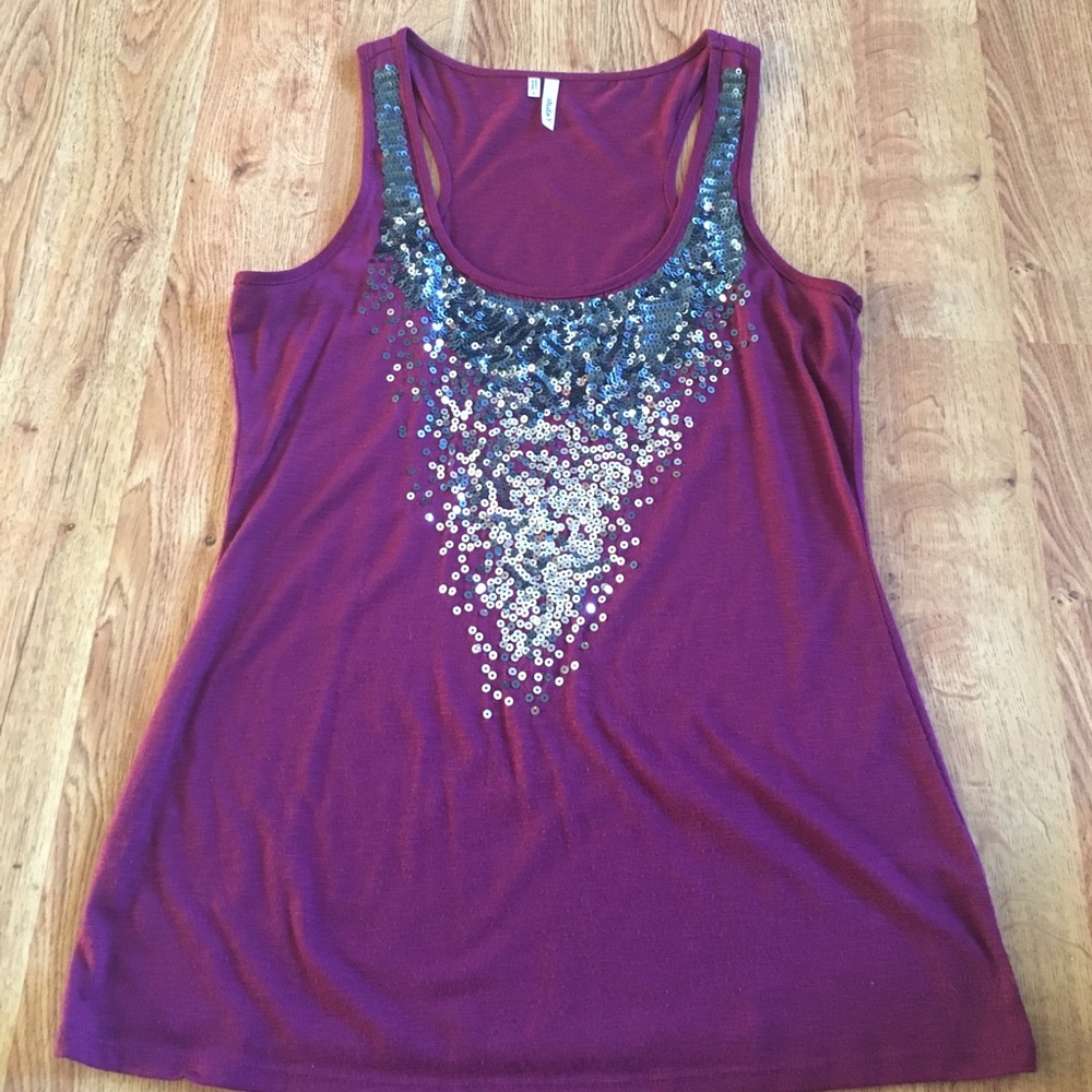 Sequin tank top