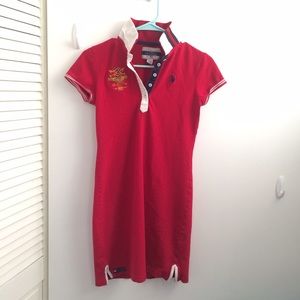 NWOT Red Pique Patch Polo Dress
