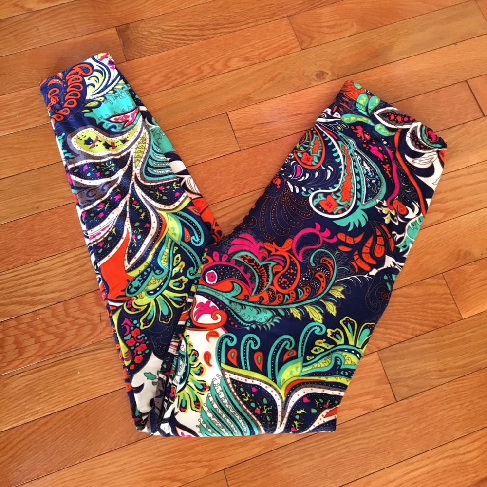 OS Paisley Leggings Soft  Brushed Poly