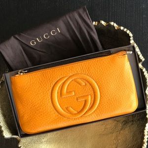 Women's Small 'soho' Clutch in Burnt Orange