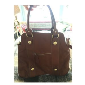 Italian leather satchel bag