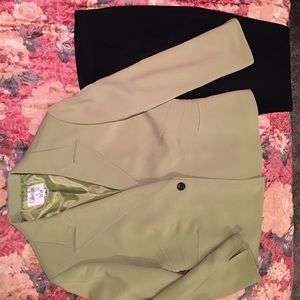 Le Suit 2 piece silk lined pant suit.