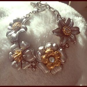 Brighton, two-toned flower bracelet