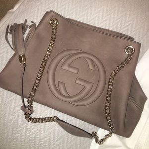 Authentic Gucci Grey Suede bag