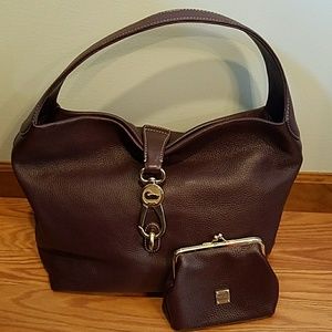 Dooney and Bourke Hobo Logo Lock bag purse purple