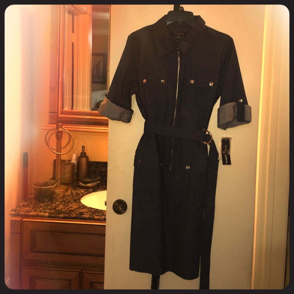 Fitted blue Jean dress