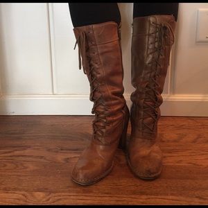 Brown Frye Lace Up Boots