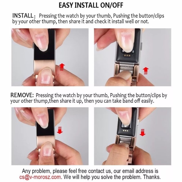 Metal Band for Fitbit Charge 2 Band, Replacement - Picture 4 of 5