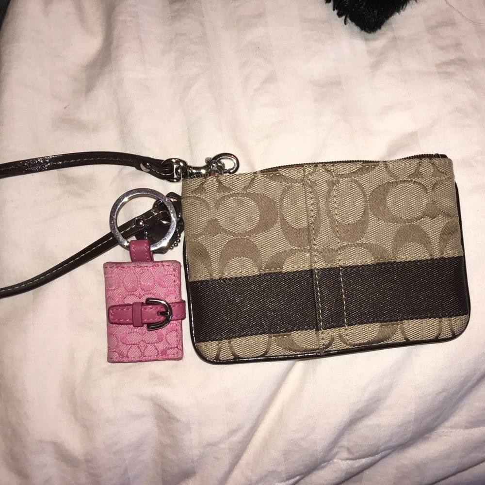 Coach Wristlet and Picture Keychain