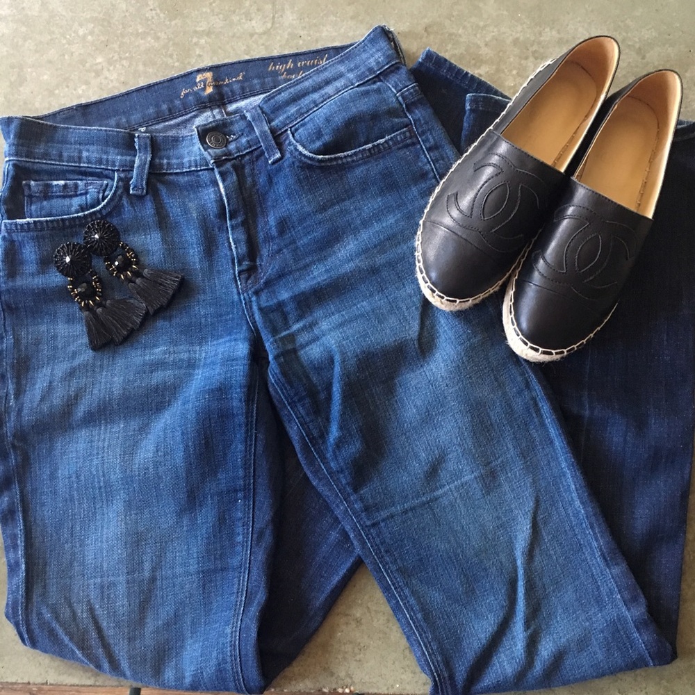 7 for all mankind high-waisted bootcut jeans