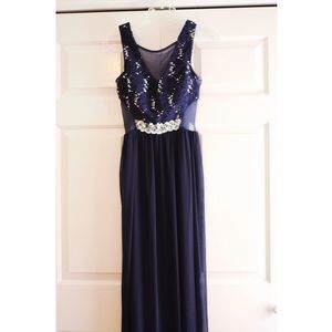 Navy Juniors Prom Dress. Size 3