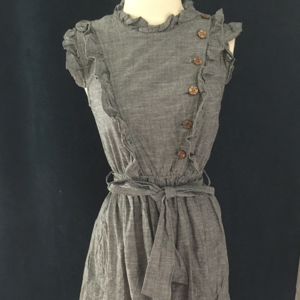 Shirt sleeve ruffle dress