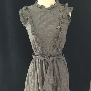 Shirt sleeve ruffle dress