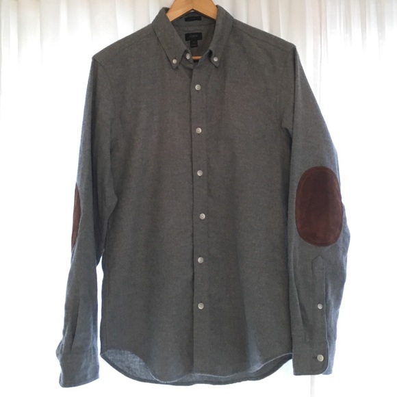 J. Crew Other - J. Crew slim fit grey button up with elbow patches
