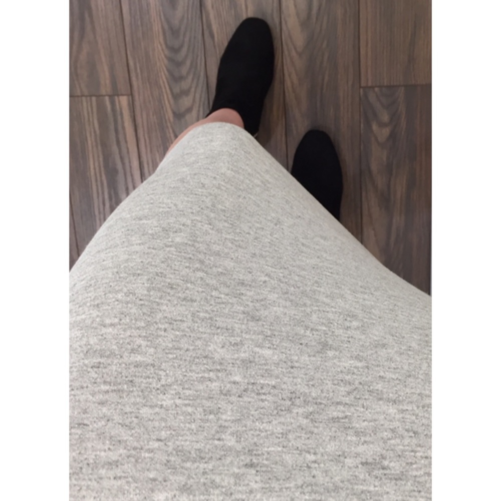 JESS Heather Gray Ribbed Midi Dress - Picture 7 of 8