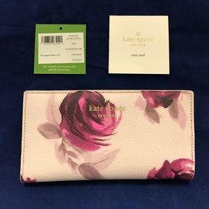 NWT Kate Spade Hawthorne Lane Roses Stacy Wallet