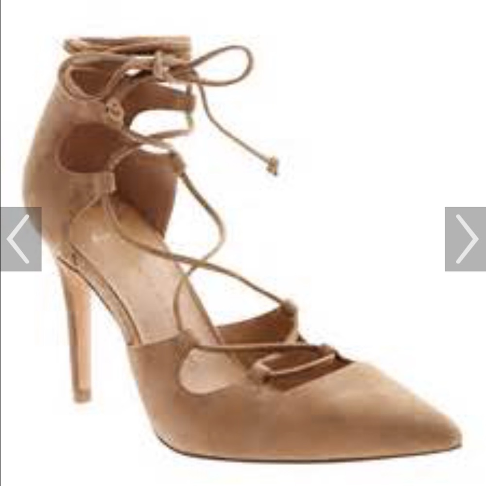Banana Republic suede lace up heels