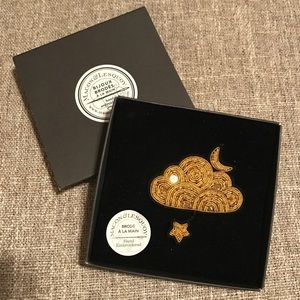 Macon & Lesquoy Cloud, Moon, & Star Brooch pin