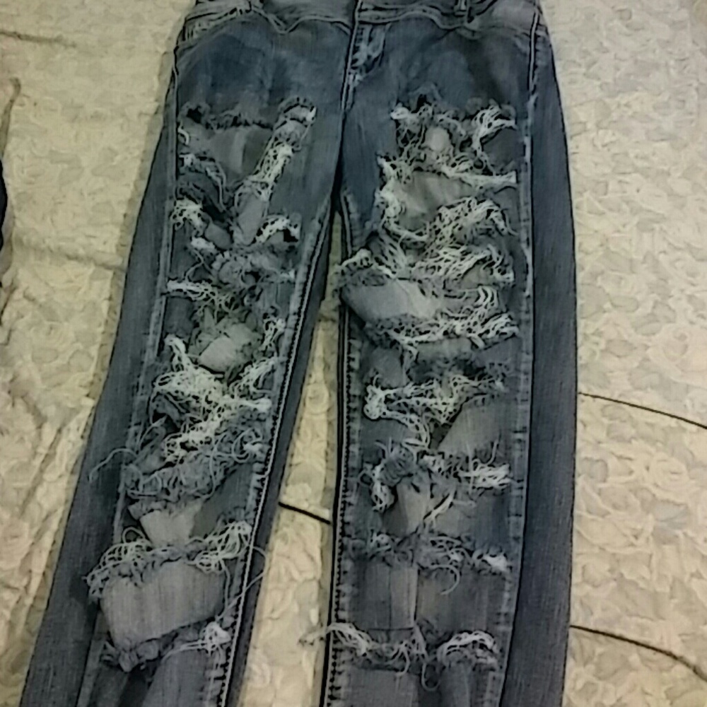 Custom cut high waisted jeans