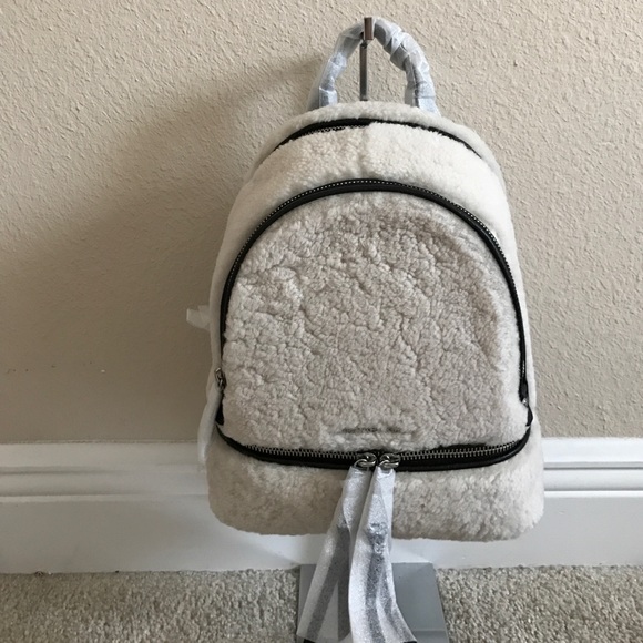 Michael Kors Handbags - MICHAEL KORS Rhea Small Shearlin &Leather Backpack
