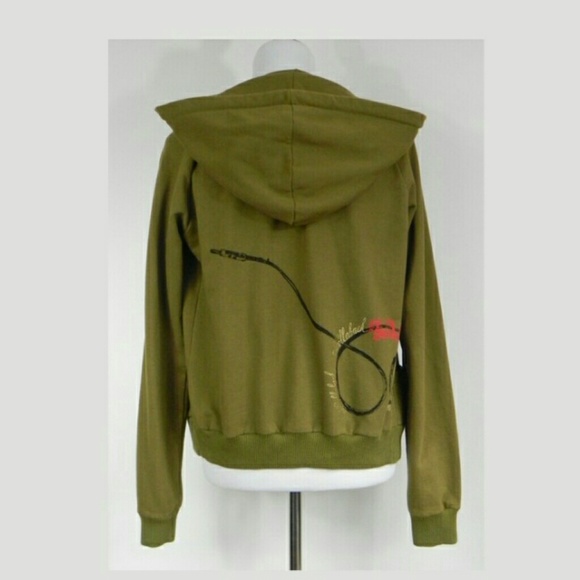 Hollaback Hoodie Jacket with Retro Mic Graphics - Picture 2 of 7