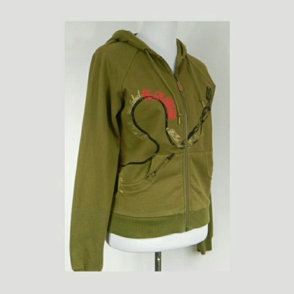 Hollaback Hoodie Jacket with Retro Mic Graphics - Picture 3 of 7