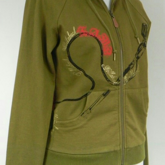 Hollaback Hoodie Jacket with Retro Mic Graphics - Picture 5 of 7