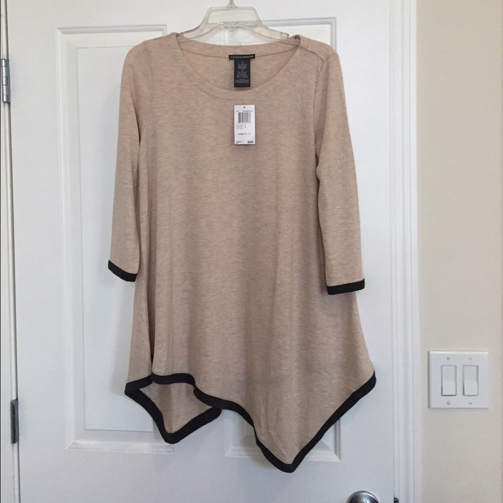 Chelsea and Theodore Asymmetrical Tunic. Size S.
