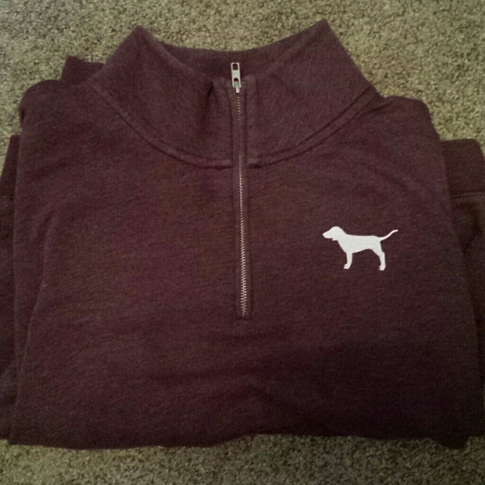PINK 1/4 zip hoodie