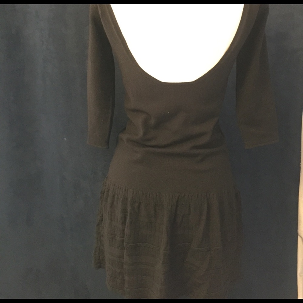 Low back, long sleeve dress