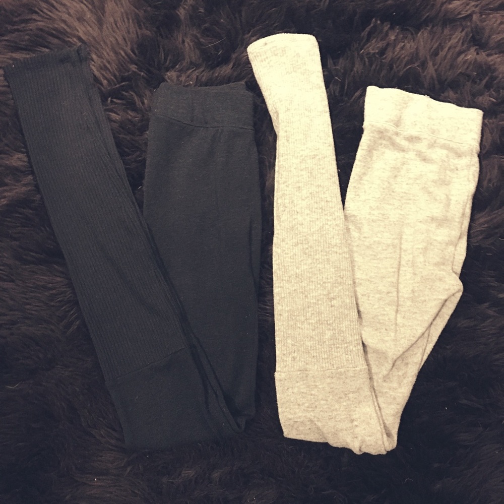 Grey Pair of Knit Leggings