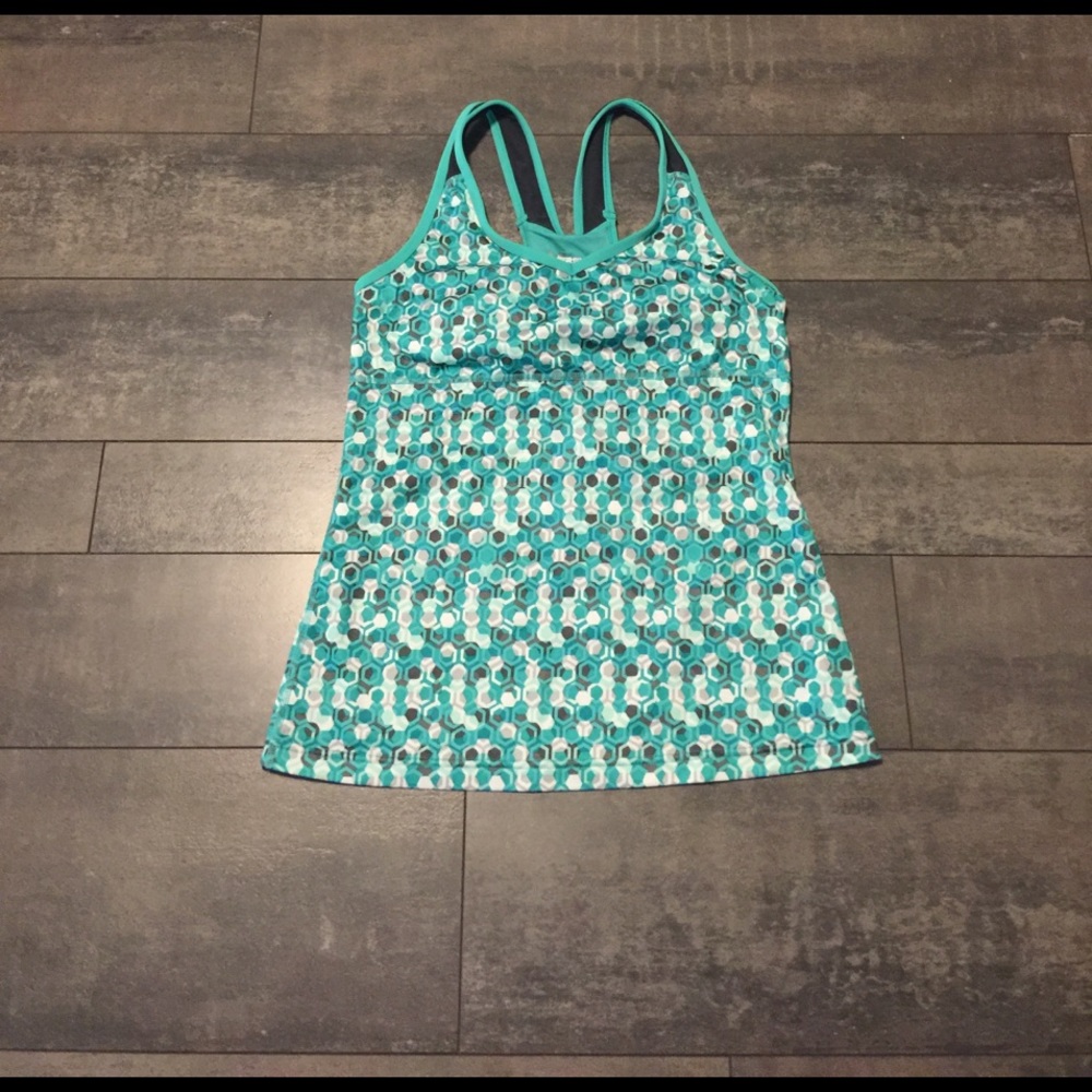 Xersion performance wear green/white/grey tank