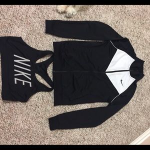 Nike jacket and sports bra