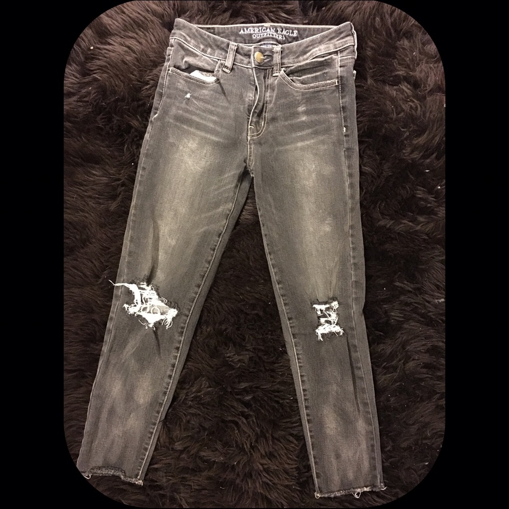 Black, Cropped jeans