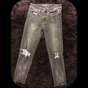 Black, Cropped jeans