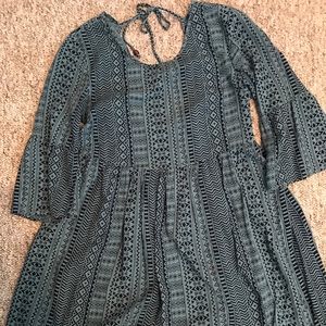 Patterned Turquoise Dress
