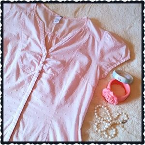 Counrty Girl Swiss Dot Button Down