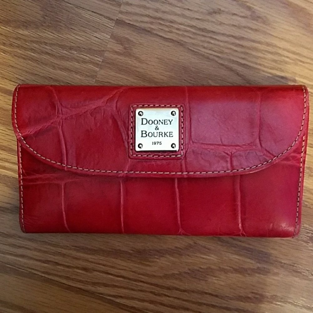 Dooney and Bourke wallet Cherry Red Croco leather